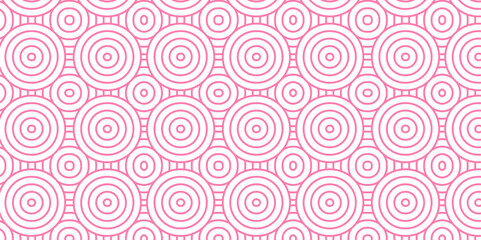 Modern diamond geometric ocean spiral pattern and abstract circle wave lines. pink seamless tile stripe geomatics overlapping create retro square line backdrop pattern background. Overlapping Pattern.