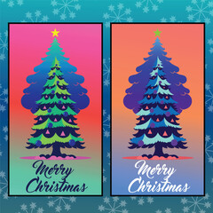 Vector illustration of a decorated Christmas tree