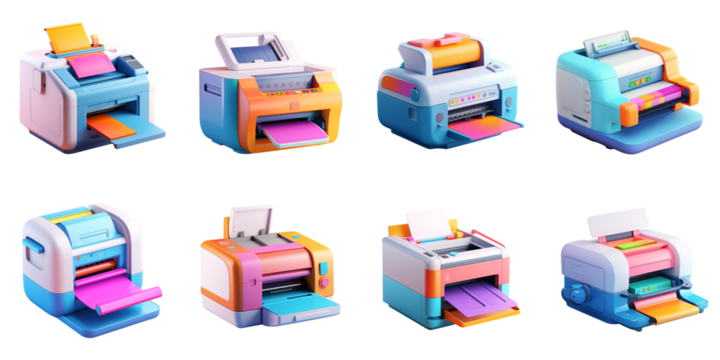 3d paper printer icon Artificial Intelligence Generative