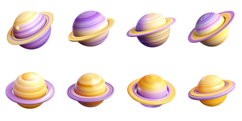 Planet Saturn 3D Artificial Intelligence Generative