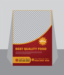 Food menu banner flyer design. Editable templates for promotions on the Food menu