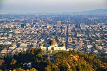 Griffith Observatory and Los Angeles photographed from Griffith Park.