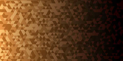 Abstract geometric brown triangle tiles pattern mosaic backdrop background. Modern abstract seamless geometric dark black pattern background with lines Geometric print composed of triangles.