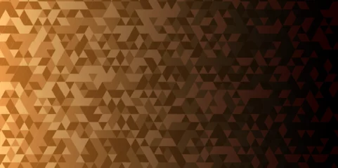 Foto op Aluminium Abstract geometric brown triangle tiles pattern mosaic backdrop background. Modern abstract seamless geometric dark black pattern background with lines Geometric print composed of triangles. © MdLothfor