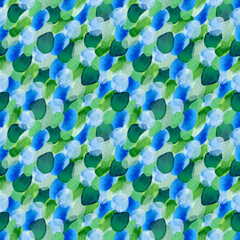 seamless pattern with abstract multicolored watercolor spots