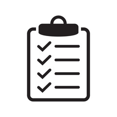 Clipboard icon. Checklist sign symbol for web site and app design.