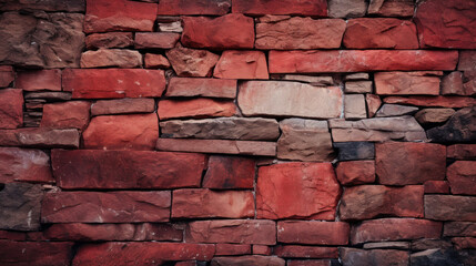 Red stone wall background texture