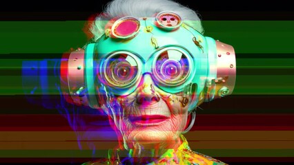  funky and strange grandma cyborg robots