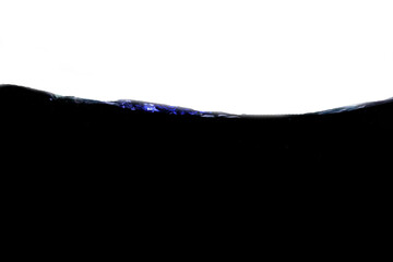 Black water or Coca Cola curved waves splashing, refreshing appearance for drinking.