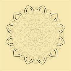 wonderful cream background and stylish decorated mandala, motifs. Good for 
fabric and textile, wallpaper and packaging concepts