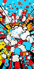 Fototapeta premium Pop art color explosion