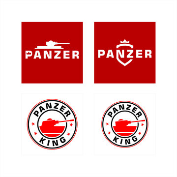 panzer logo design, vector, symbol, silhouette, icon, combat teng, shooting truck, military,
