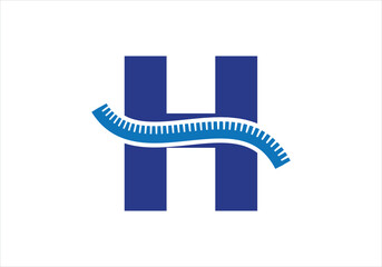 Initial H with gear template logo