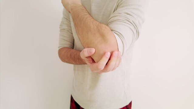 Person with elbow pain.