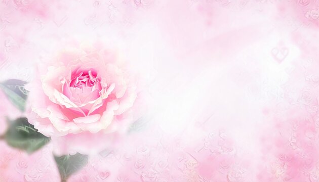 Background of Roses and Flowers - Romantic Concept for Valentine or Mother's Day