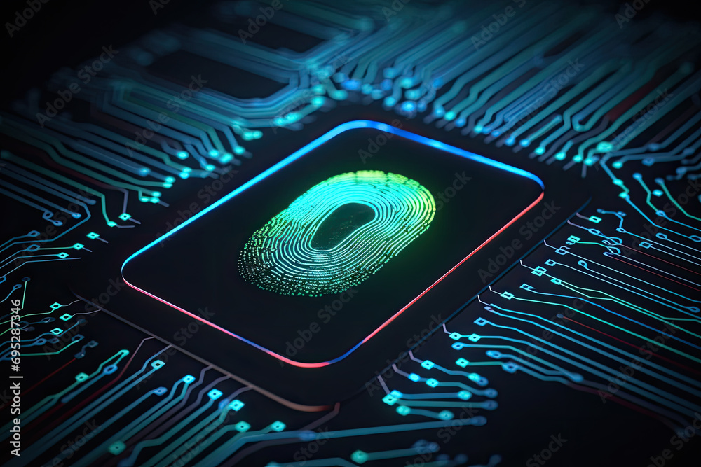 Poster cyber security is critical to doing business in the era of ai computing.. biometrics identification 