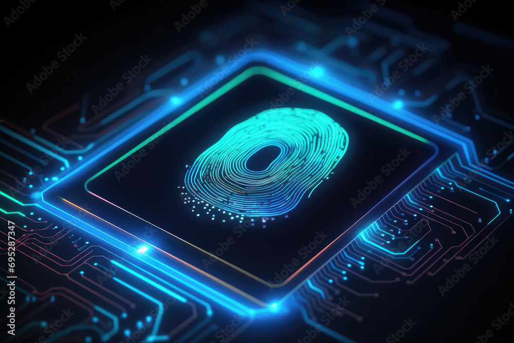 Poster cyber security is critical to doing business in the era of ai computing.. biometrics identification 