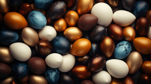 Eggs On Wooden Table View Above, Background HD, Illustrations