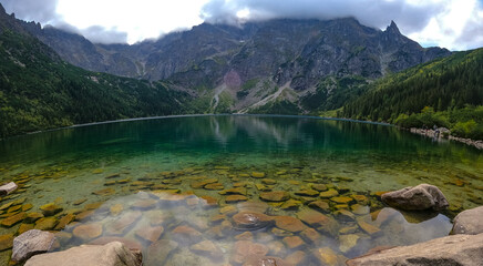 mountain lake mountain peak Morskie Oko Zakopane Poland view landscape © Андрей Трубицын