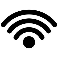 Wi Fi internet access point icon, Wireless Fidelity WiFi connection
