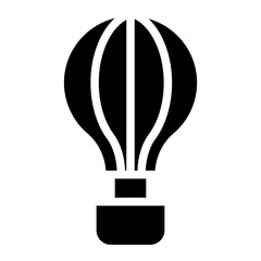 hot air balloon glyph