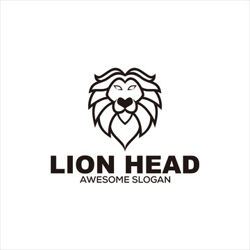 lion logo mascot vector design