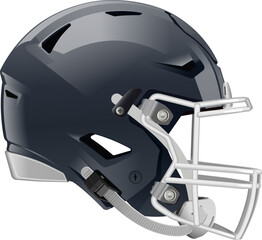Dark Gray modern realistic helmet for American Football