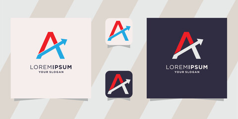 Creative A letter logo design template