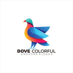 bird logo colorful gradient 