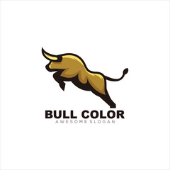 bull logo mascot vector design
