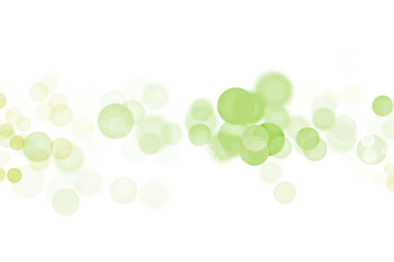 緑色と白色の玉ボケが重なる抽象的な背景 - obrazy, fototapety, plakaty