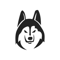 Siberian Husky Logo template Isolated. Brand Identity. Icon Abstract Vector graphic