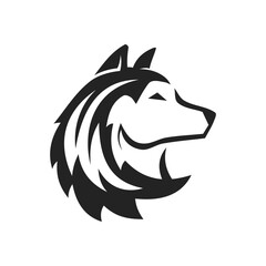 Siberian Husky Logo template Isolated. Brand Identity. Icon Abstract Vector graphic