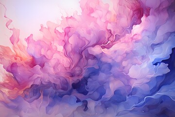 A serene abstract wallpaper featuring soft pastel liquid colors gently merging in a dreamy pattern - obrazy, fototapety, plakaty
