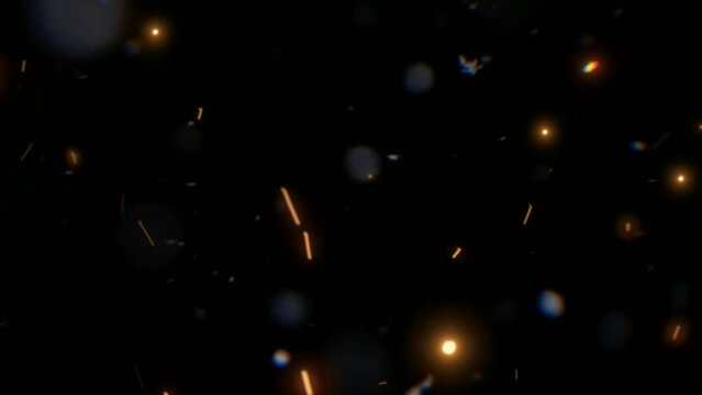 Snowdrop Fly with Enchanting Light Particles. Luminescent Winter Enchantment