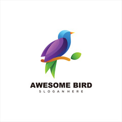 Fototapeta premium bird logo colorful gradient 