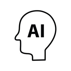 ai icon vector Artificial intelligence icon logo 