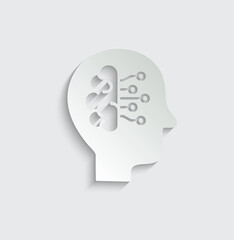 ai icon vector Artificial intelligence icon logo 