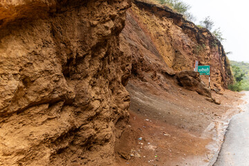 Haldighati is a historical mountain pass war place at rainy day from different angle