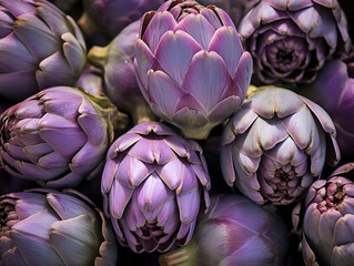 Fototapeta premium close up of a fresh artichokes background