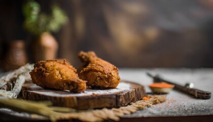 Copy Space image of Breaded chicken