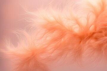 beauty of abstract nature with artistic interpretations of natural elements, color year 2024 peach fuzz, concept graphic resources, generative ai	