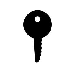 black key icon isolated on white transparent background vector illustration. concept of security, password, keyword, safety, secure, lock, unlock