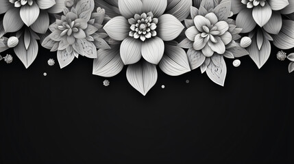 Mandala floral design black