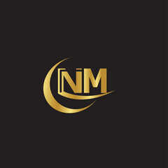 Fototapeta na wymiar NM Creative, corporate, modern, logo Design and vector