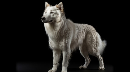 Full body Samoyed dog standing, exquisite details created with Generative Ai