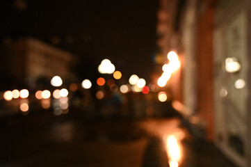 evening city light blur background	
