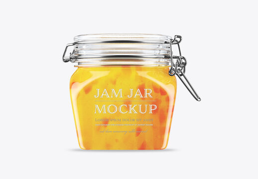 Kiwi Jam Jar Mockup