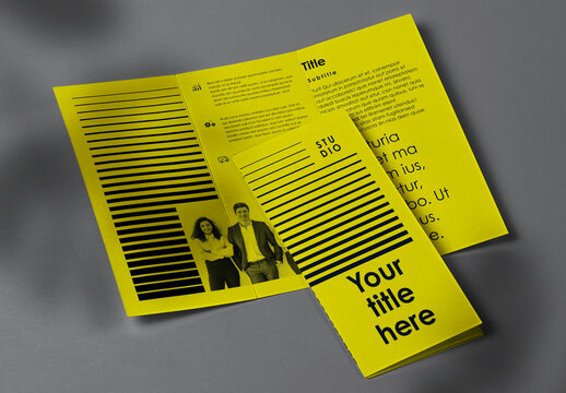 Colorful Geometric and Abstract Tri-Fold Brochure Layout