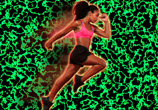 Ghost Glowing with Fractal Background Effect